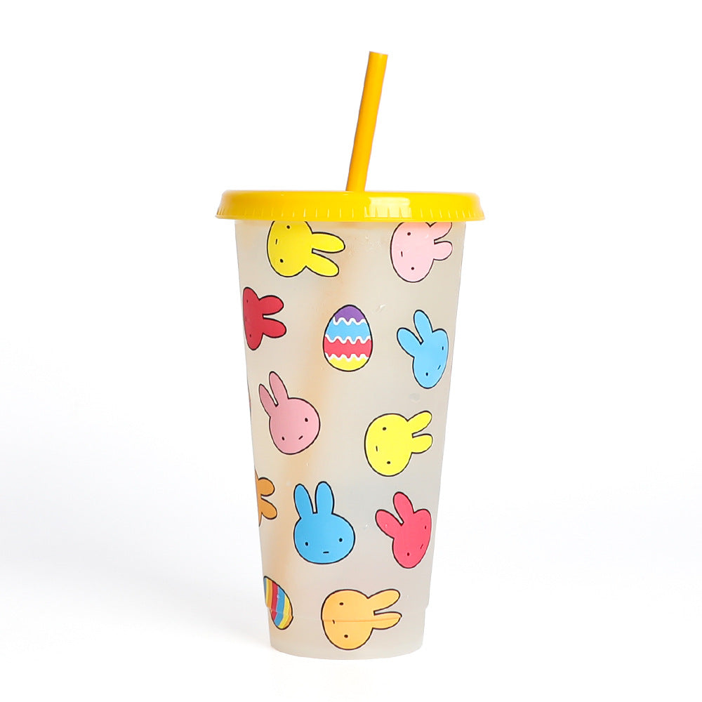 Venta al por mayor de una sola capa de termosensor que cambia de color lindo vaso de plástico